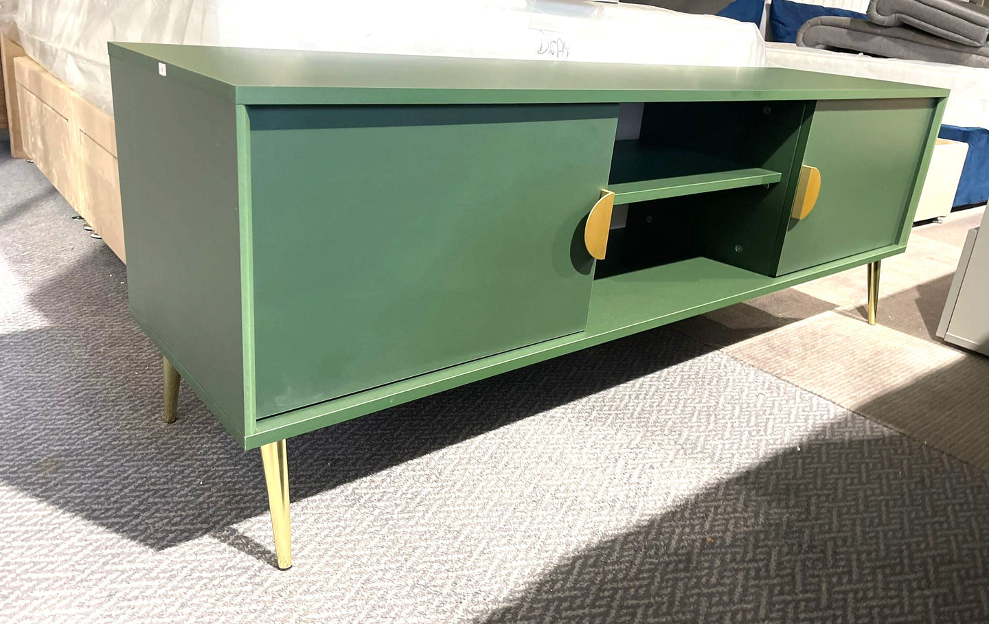 Assembled Habitat Velma 2 Door TV Unit - Green